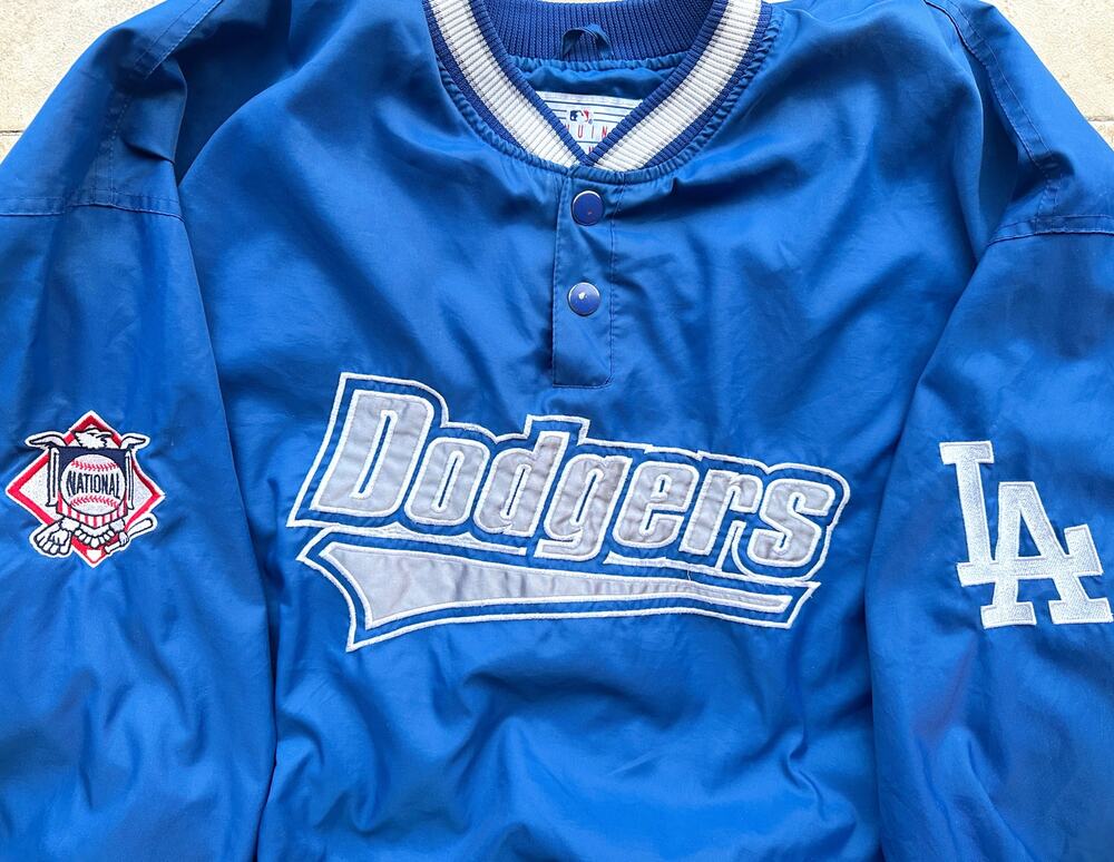 Los Angeles Dodgers 90s STARTER Pullover windbreaker jacket XL blue MLB vintage